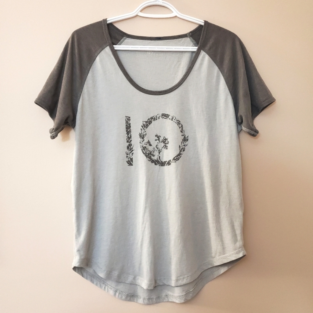 Tentree 10 Tree - Grey baseball tee - Size L